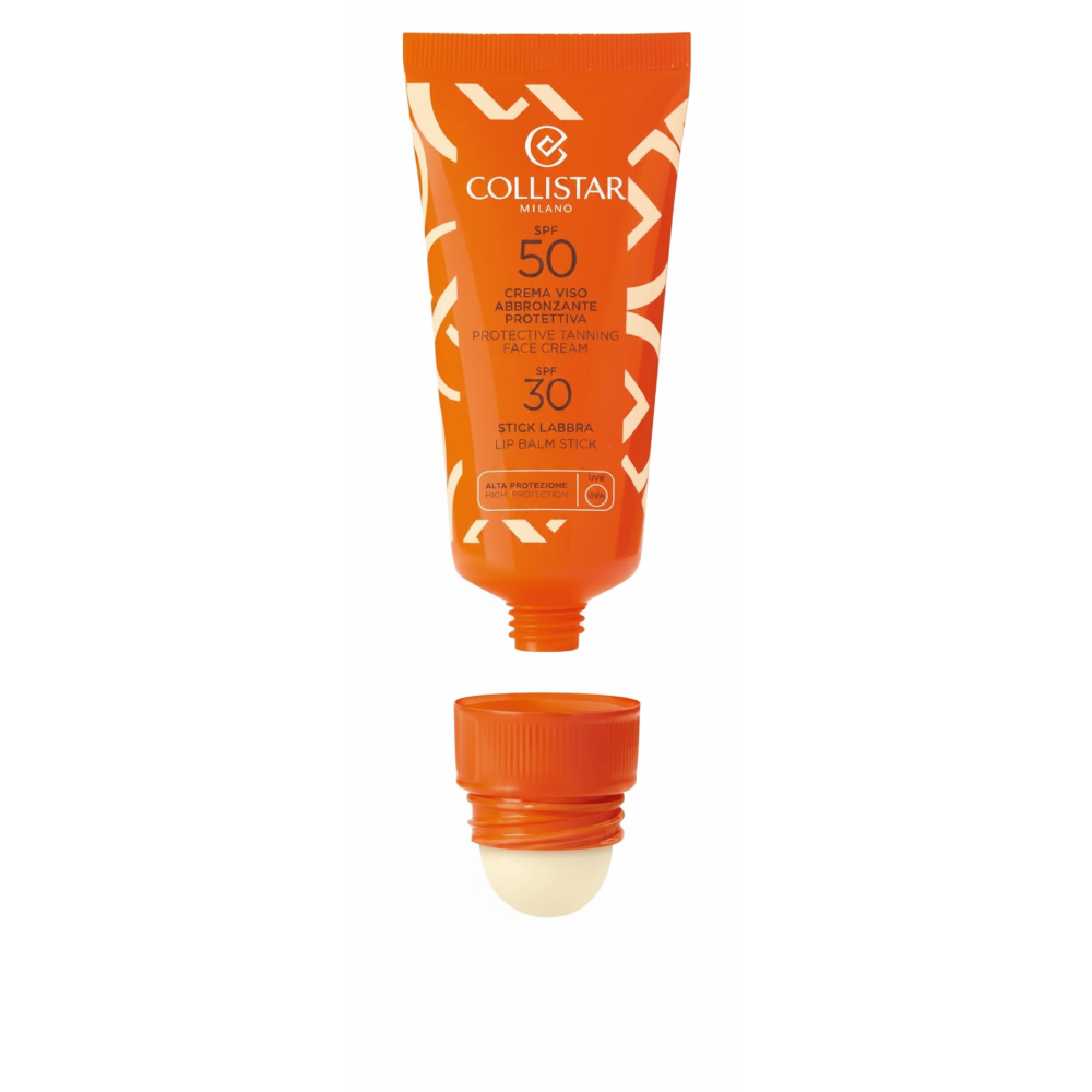 Crema Viso Abbronzante Protettiva Spf50 + Stick Labbra Spf30