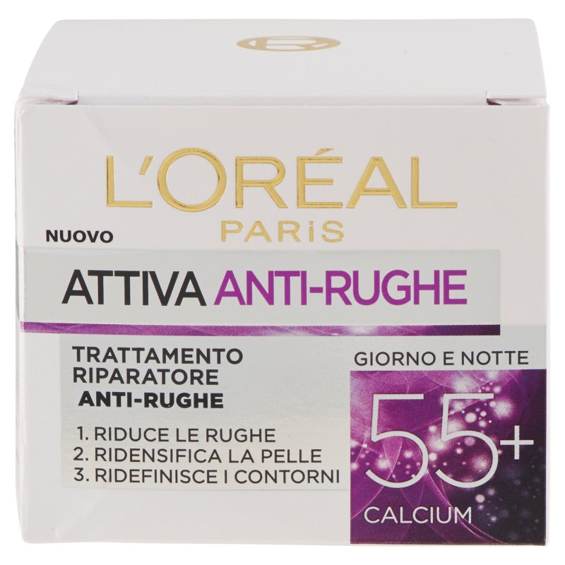 Attiva Anti-Rughe 55+ Calcio Crema Giorno e Notte 50 ml