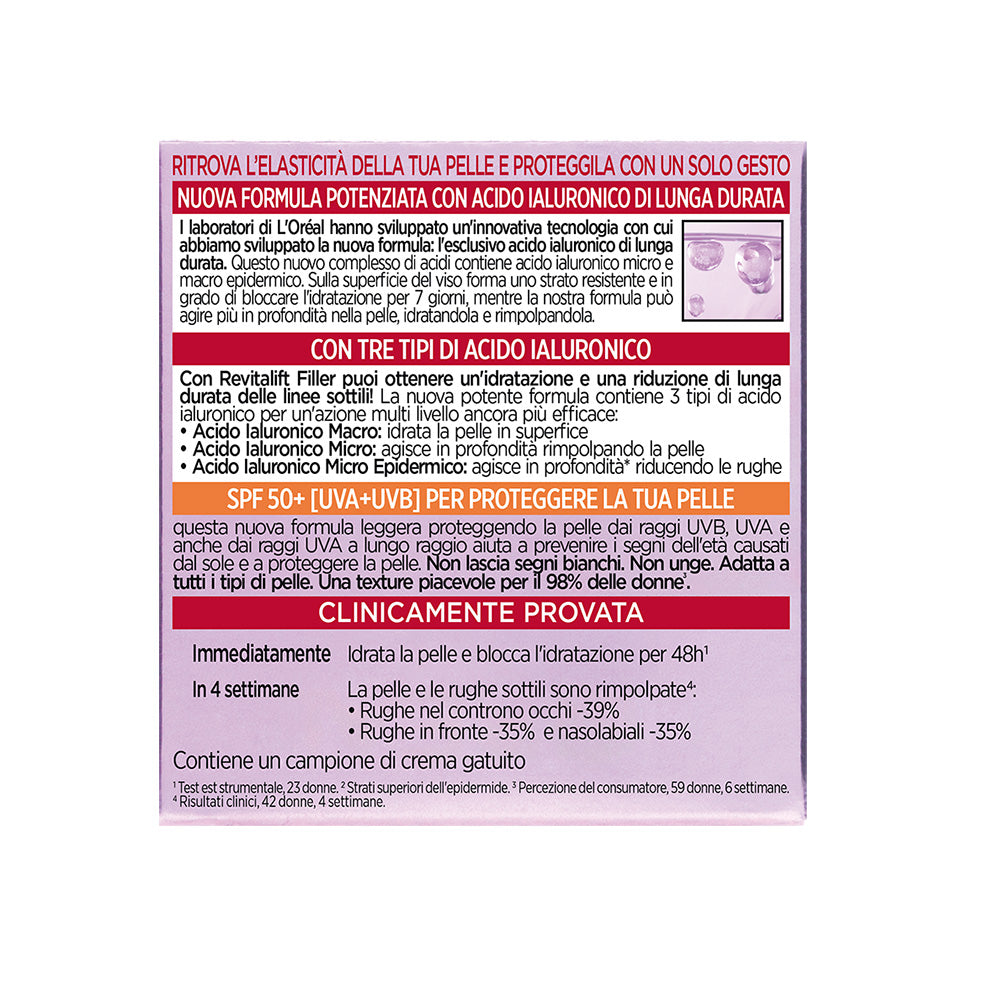 Revitalift Filler Crema Giorno SPF 50