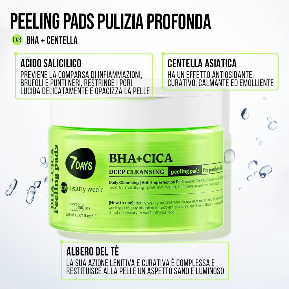 Deep Cleansing Peeling Pad BHA+CICA 50 pz