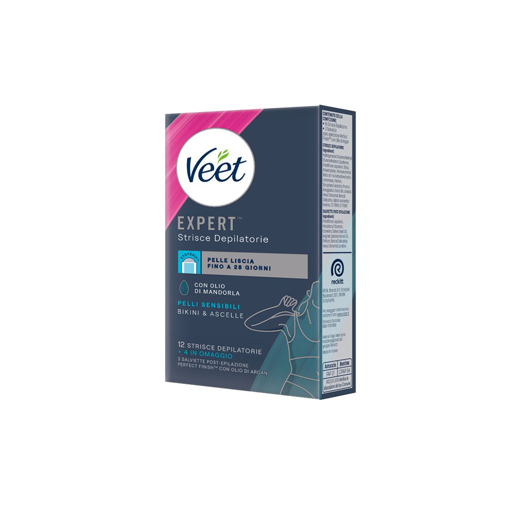 Expert Strisce Ascelle/Bikini Pelli Sensibili 12+4 Strisce