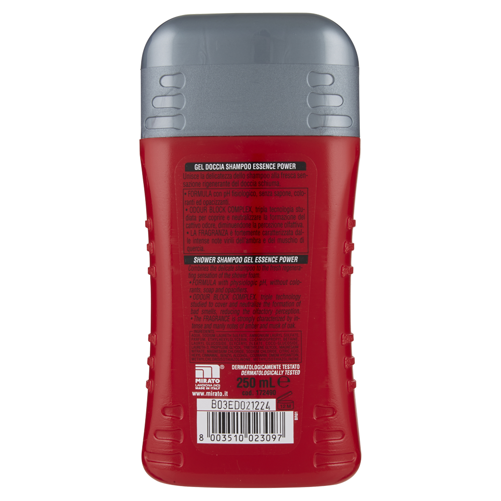 Pour Homme Gel Doccia Shampoo Rigenerante Essence Power 250 ml