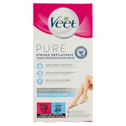 Pure Strisce Depilatorie Gambe e Corpo Pelli Sensibili 16 pz