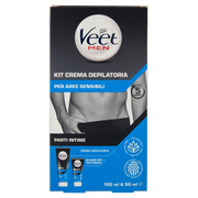 Men Kit Crema Depilatoria per Parti Intime Crema 100 ml + Balsamo 50 ml